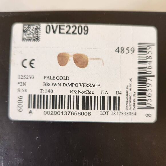 Versace black empty sunglasses rectangular storage high fashion box - Picture 5 of 6